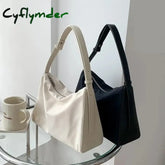 Women's Shoulder Bag Solid Square Shopping Travel Handbags Large Capacity Simple Design Casual Ladies Crossbody Bags Black White