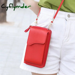 Cyflymder Women’s Small Crossbody Shoulder Bags Pu Leather Female Cell Phone Pocket Bag Ladies