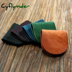 Cyflymder Women’s Small Genuine Leather Coin Wallet Children Mini Purses Hasp Money Clip Clutch Hobo Bags Men Gift