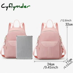 Cyflymder Women’s Stylish Nylon Backpack - Large Capacity Multi-Pocket Back To School Bag In