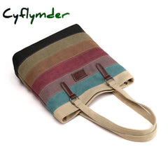 Cyflymder Women’s Tote Bag Shoulder Bags Girls Shopper Big Purses Fashion Casual Contrast