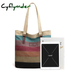 Cyflymder Women’s Tote Bag Shoulder Bags Girls Shopper Big Purses Fashion Casual Contrast
