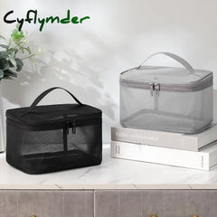 Cyflymder Women’s Transparent Mesh Ideal For Cosmetics Makeup And Toiletries Kit Travel Sales