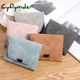 Cyflymder Womne Wallet Vintage Simple Short Flod Card Coin Purse Fashion Student Solid Color Pu