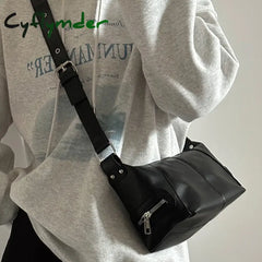 Cyflymder Y2K Korean Gothic Star Girl Black Hand Bag Harajuku Aesthetic Vintage Purse Crossbody