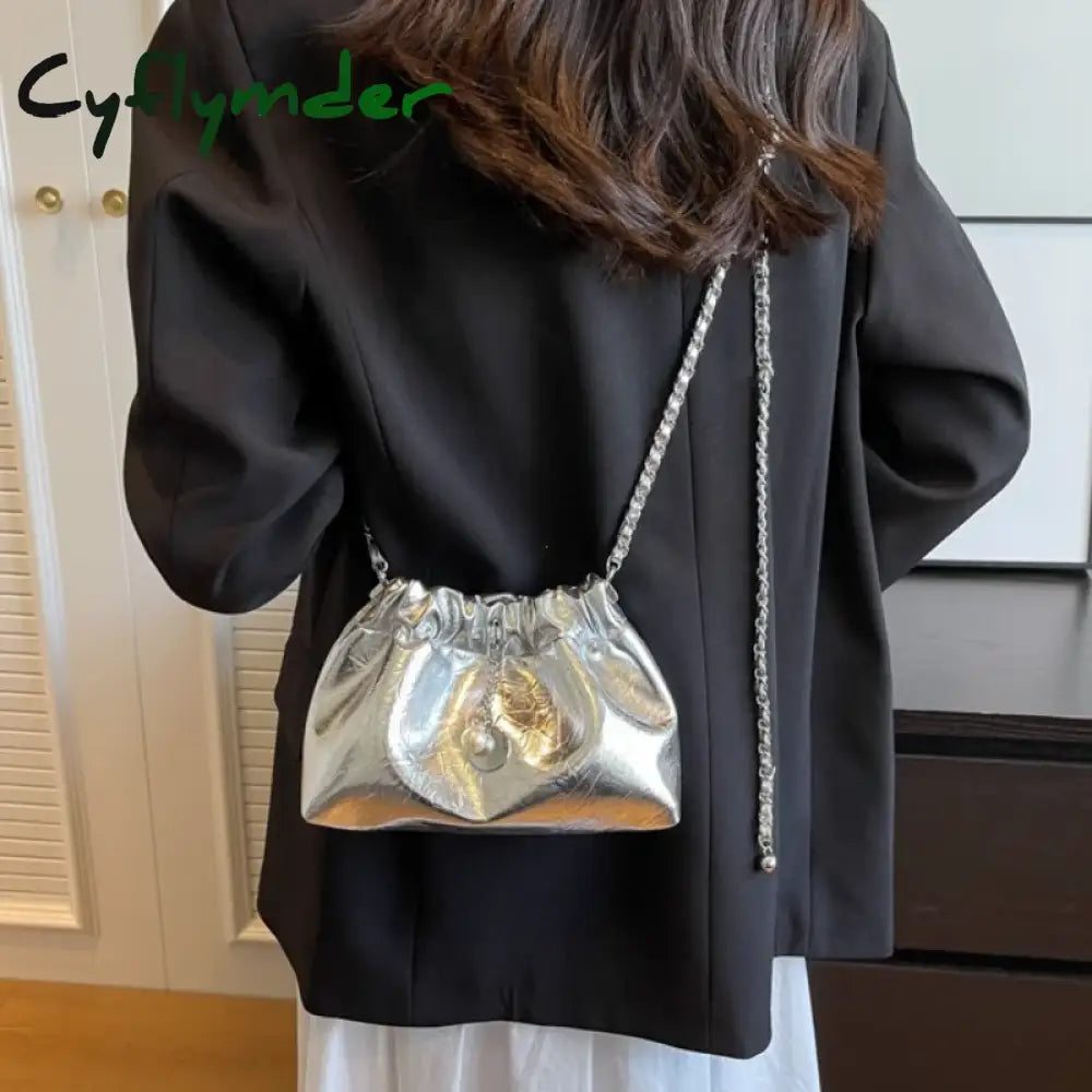 Cyflymder Y2K Millennium Bag Women New High Sense Shoulder Bags Summer Chain Bag Fashion Bucket Bag Messenger Bags