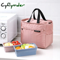 Cyflymder Zipper Thermal Lunch Bag Bento Box Insulated Cooler Tote Bags Picnic Travel Portable Food