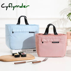 Cyflymder Zipper Thermal Lunch Bag Bento Box Insulated Cooler Tote Bags Picnic Travel Portable Food