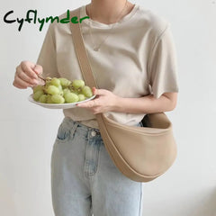 Cyflymder Zipper Women’s Bag Korean Designer Middle Hobos Women Handbags High Quality Pu Leather