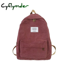 Fashion Backpack Female Women Shoulder Canvas School Bags For Teenage Girls Pure Color Leisure