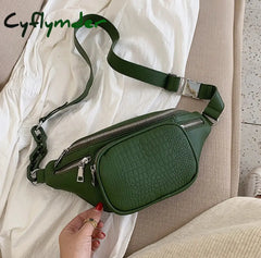 Fashion Bags For Women Stone Pattern Pu Leather Chain Waist Bag Bananka Leisure Fanny Pack Satchel