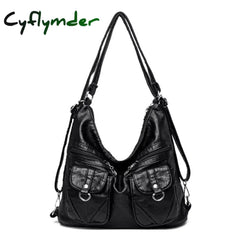 Fashion Designer Women Bag Vintage Leather Shoulder Bags For Large Capacity Female Handbag