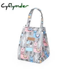 Fashion Lunch Bag Insulated Thermal Lovely Cat Multicolor Breakfast Box Bags Women Portable Hand