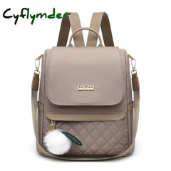 Fashion Nylon Mochila Trend Solid Color Women Shopping Backpack Anti-Theft Travel Bag School Bags