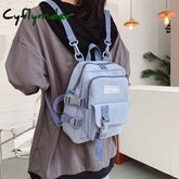 Fashion Small Backpack Canvas Women Anti-Theft Shoulder Bag School For Teenager Girls Backapck