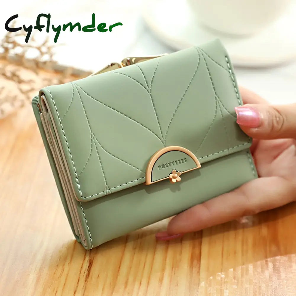 Fashion Three Fold Purse Small Women Wallet Female Short Design Multifunction Lady Coin Porse