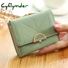 Fashion Three Fold Purse Small Women Wallet Female Short Design Multifunction Lady Coin Porse