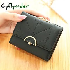 Fashion Three Fold Purse Small Women Wallet Female Short Design Multifunction Lady Coin Porse