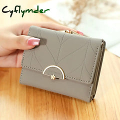 Fashion Three Fold Purse Small Women Wallet Female Short Design Multifunction Lady Coin Porse