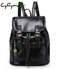 Fashion Women Fashion Designer Brand Backpacks Vintage Pu Shoulder Bag Retro Small Lady Schoolbag