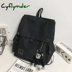 Fashion Women’s Backpack Contrast Color Waterproof Nylon Travel Bag Teen Girl College Student