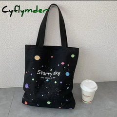 Handbag For Women Tote Bag Shoppers Designer Japanese Style Fashion Large Capacity Starry Sky Girls