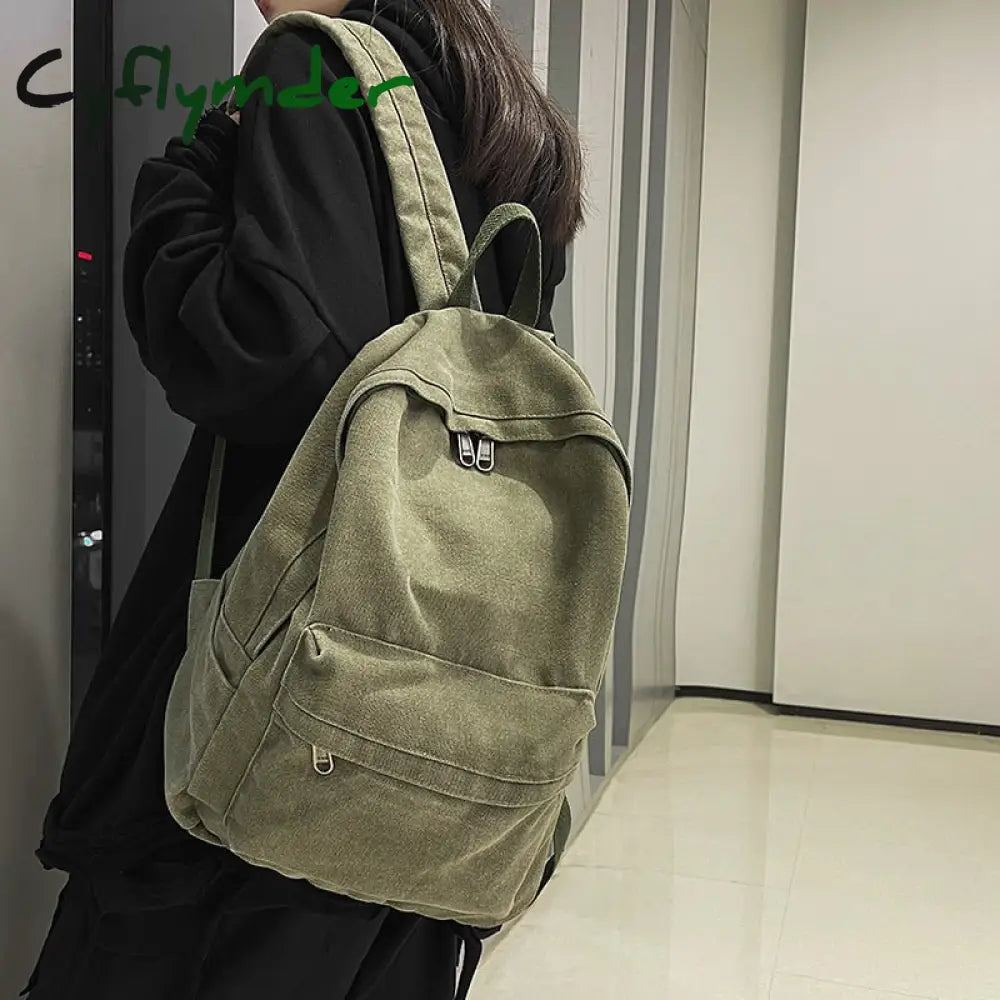 High-Capacity Tooling Ins Canvas Women’s Backpack For Girls Boys Cute High School Bags Teens New