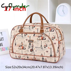 High Capacity Travel Tote Bag Woman Weekend Overnight Short Excursion Clothes Cosmetic Duffle