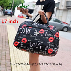 High Capacity Travel Tote Bag Woman Weekend Overnight Short Excursion Clothes Cosmetic Duffle