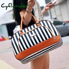 High Capacity Travel Tote Bag Woman Weekend Overnight Short Excursion Clothes Cosmetic Duffle