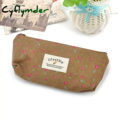 Hot Stationery Canvas Cosmetic Bag Women Travel Toiletry Makeup Purse Pouch Zipper Pen Pencil Case