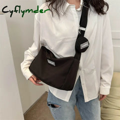 Ins Simple Campus Canvas Bag Spring New High Capacity Women’s Fashion Girl Single Shoulder