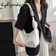Ins Simple Campus Canvas Bag Spring New High Capacity Women’s Fashion Girl Single Shoulder