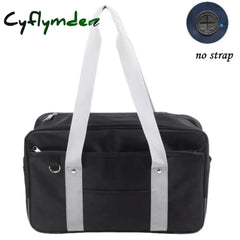 Japanese Student Bag Jk Handbag Travel Lady Shoulder High School Totes Messenger Bags Black Gray-No