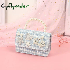 Korean Kids Purses And Handbags Mini Crossbody Cute Girls Pearl Hand Bags Tote Little Girl Small