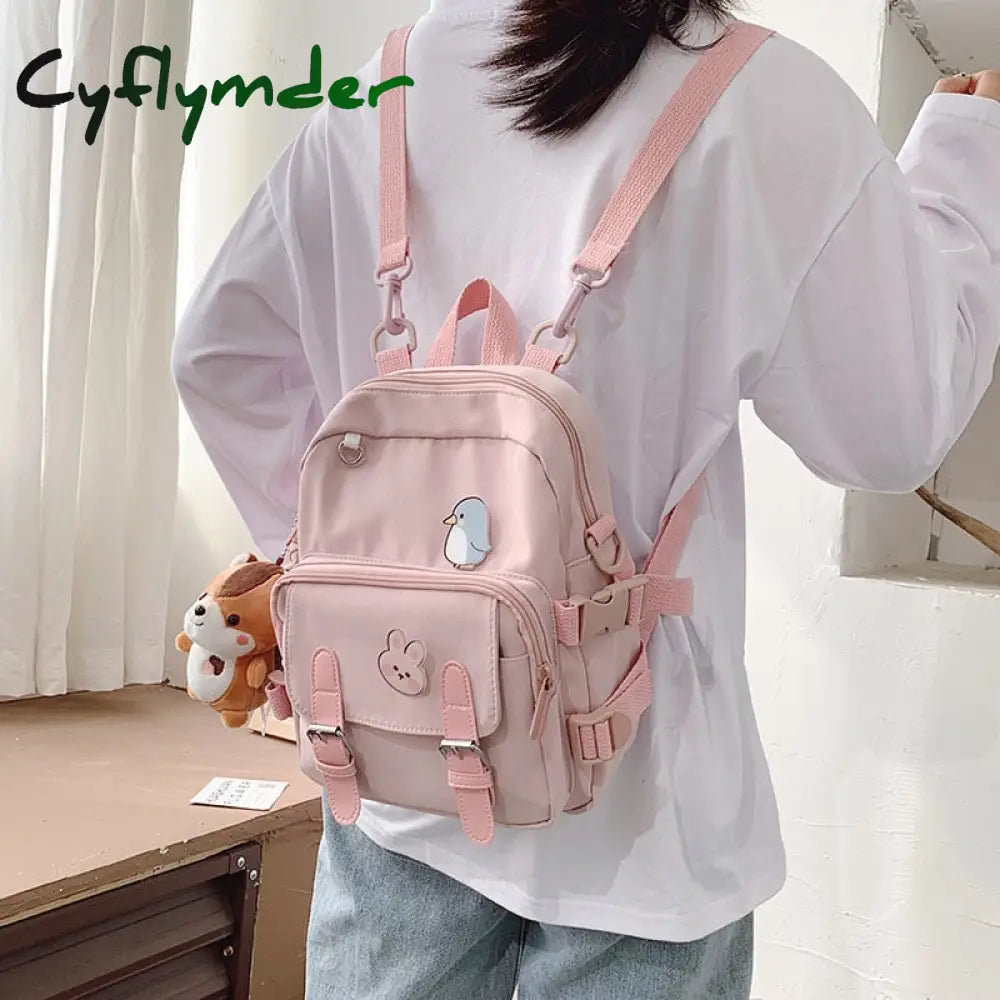 Korean Style Canvas Small Mini Backpack For Women New Fashion Travel Leisure School Bag Tennage