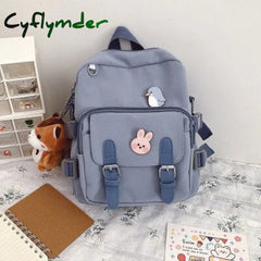 Korean Style Canvas Small Mini Backpack For Women New Fashion Travel Leisure School Bag Tennage