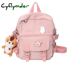 Korean Style Canvas Small Mini Backpack For Women New Fashion Travel Leisure School Bag Tennage