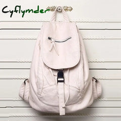 Luxury Famous Brand Designer Washed Leather Women Backpack Female Shoulders Bag Teenager School