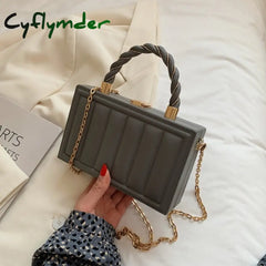 Luxury Women Small Box Chain Crossbody Bag Brand Lady White Pink Handbags And Purses Clutch Evening