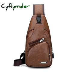 Male Usb Charging Shoulder Bag Crossbody Chest For Men Anti Theft Waist Pack Trip Messenger Bags