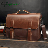 Men’s Laptop Leather Briefcases Business Handbags Messenger Bag Large Vintage Crazy Horse Handbag