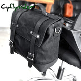 Motorcycle Luggage Bag Waterproof Bike Saddle Vintage Retro Rear For Motorbike Waxed Canvas Rider