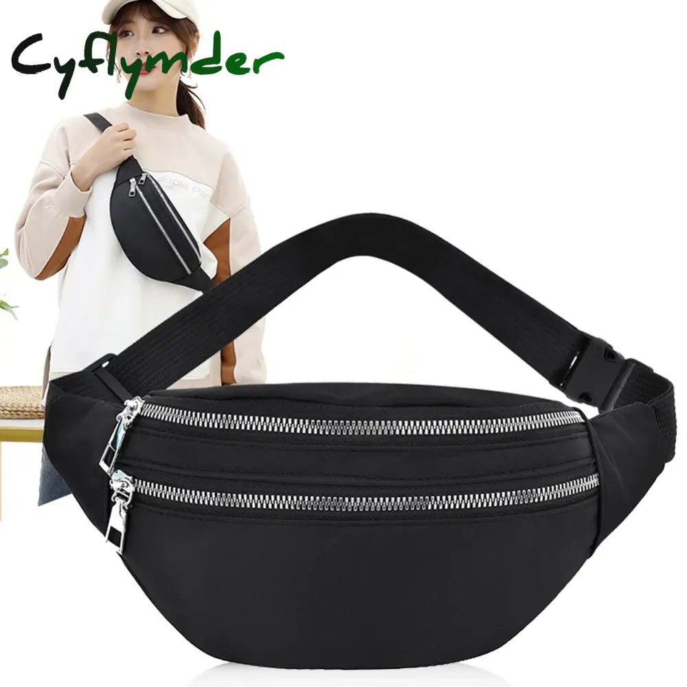 New 6 Colors Ladies Multi-Functional Sports Waist Bag Large Capacity Waterproof Zipper Pack Outdoor