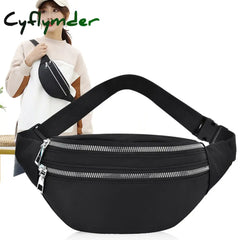 New 6 Colors Ladies Multi-Functional Sports Waist Bag Large Capacity Waterproof Zipper Pack Outdoor