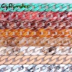 New Acrylic Resin Chain Bag Strap For Handbags Women Gold Purse Chains Plastic Bags Accessories