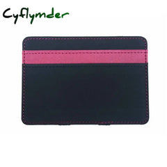 New Brand Men’s Leather Magic Wallet Money Clips Thin Clutch Bus Card Bag For Women Small Cash
