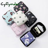 New Cute Sanitary Napkins Package Organizer Hygiene Cotton Bag Striped Mini Cosmetic Bags Travel