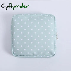 New Cute Sanitary Napkins Package Organizer Hygiene Cotton Bag Striped Mini Cosmetic Bags Travel