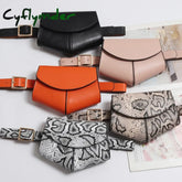 New Fanny Pack Women Waist Belt Bag Serpentine Vintage Bags Girl Fashion Bum Pouch Phone Leather